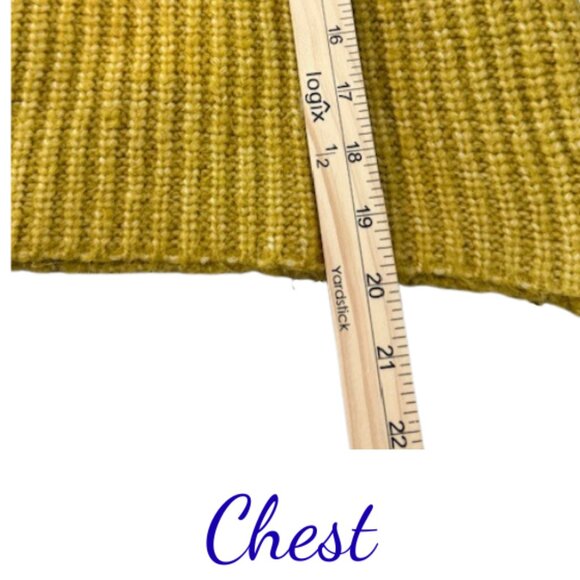 Antonio Melani Mustard Puff Sleeve Ribbed Sweater Women’s Wool Blend Medium - Picture 6 of 6